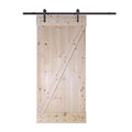 Unfinished Knotty Pine Interior Barn Door Slab 24 x 84 Y7298