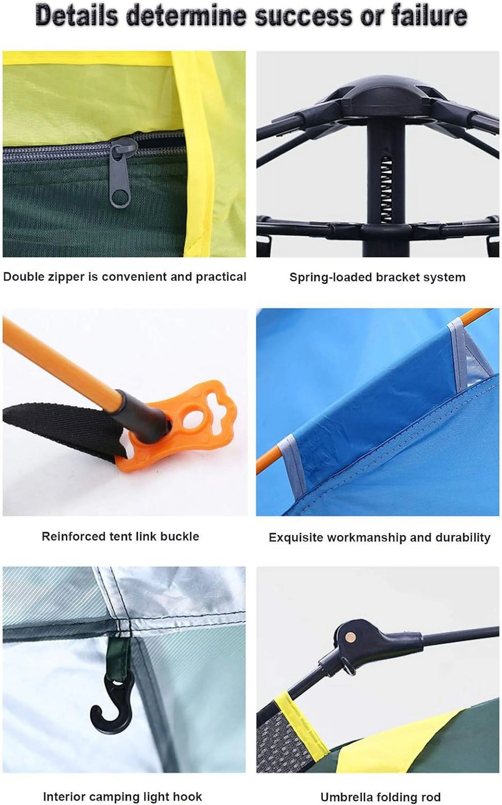 Instant Pop Up Waterproof Windproof Camping Tent B8990