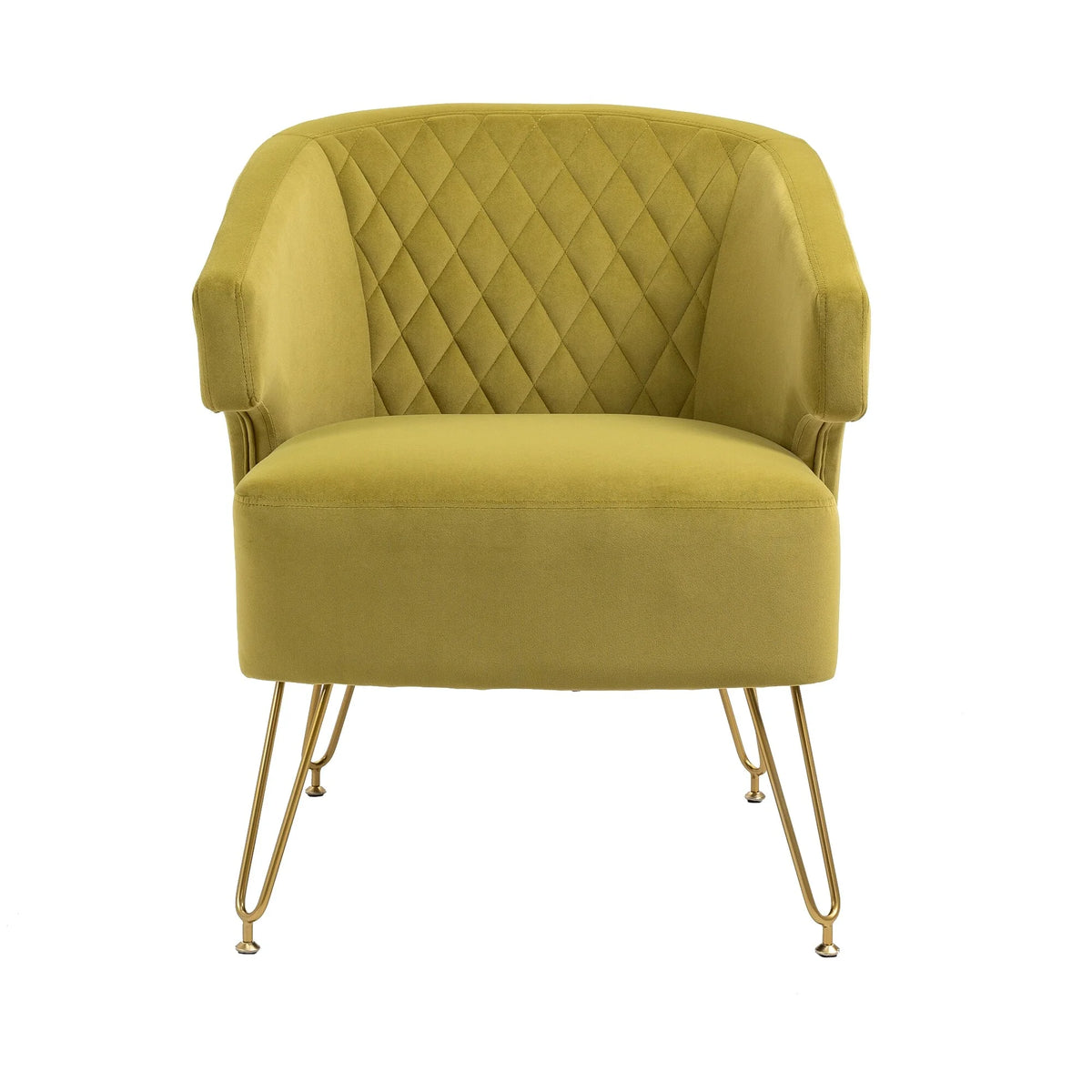 Mustard Velvet Tufted Accent Chair H743807