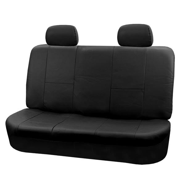 Black Faux Leather Full Set Seat Covers X97178