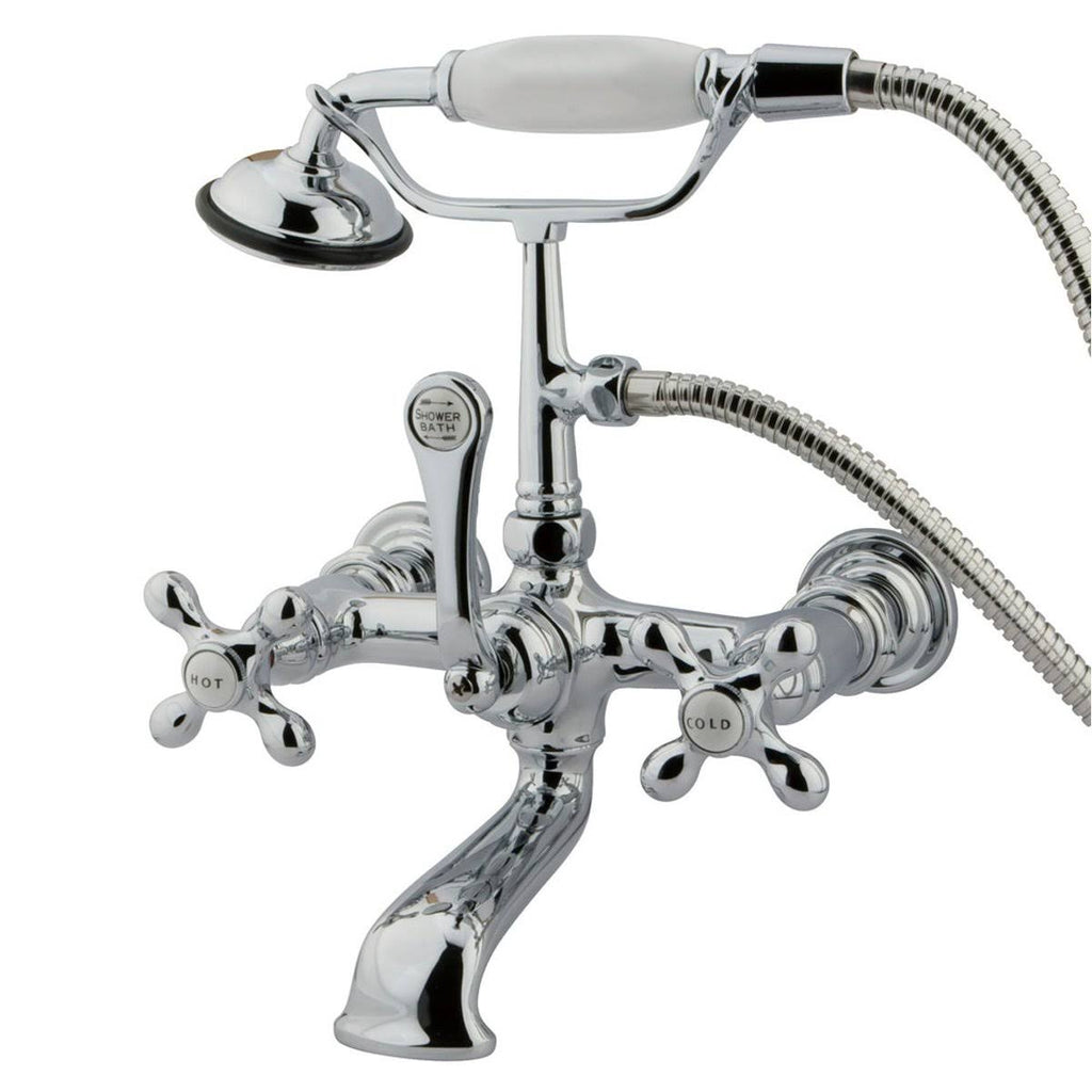 Vintage Wall Mount Clawfoot Tub Filler with Hand Shower F271569