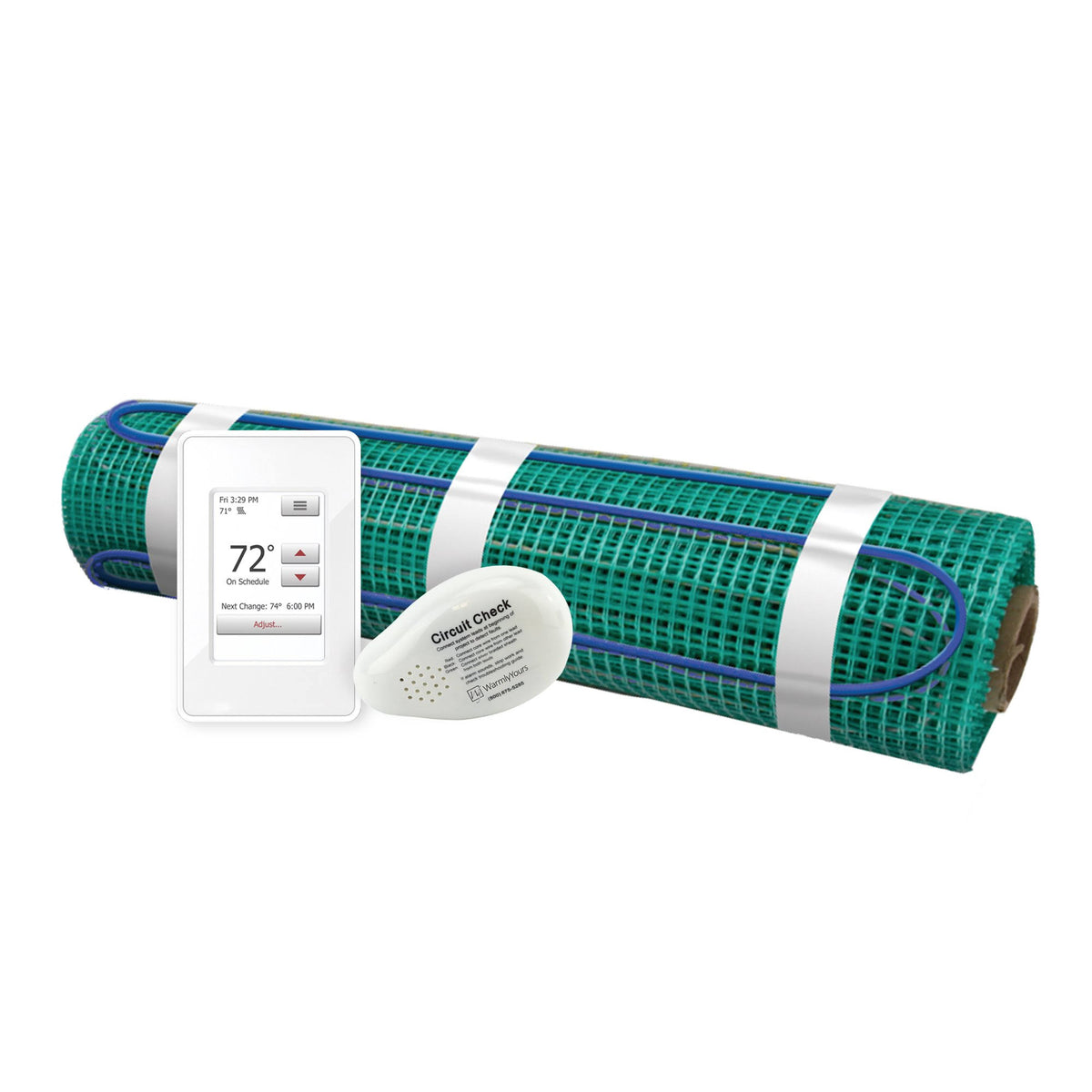 Floor Heating Kit 120V Tempzone Flex Roll 1.5 x 15, Touch Screen Thermostat S959