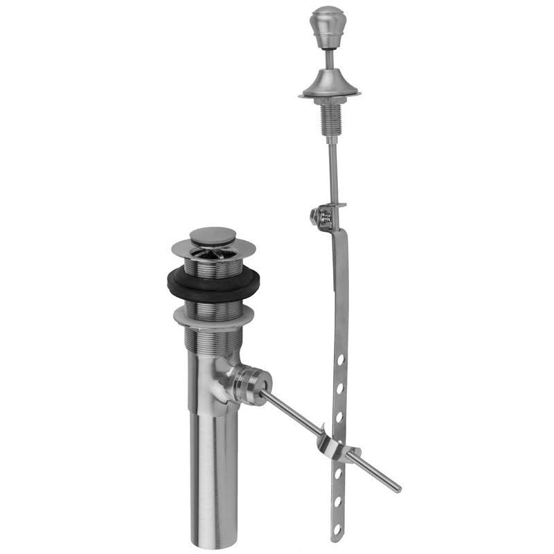 Satin Chrome Countertop Mounted Pop-Up Drain Assembly Without Overflow N65968