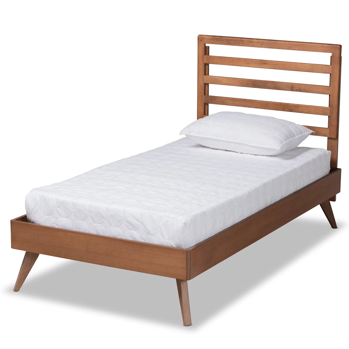 Twin Ash Walnut Platform Bed L15106