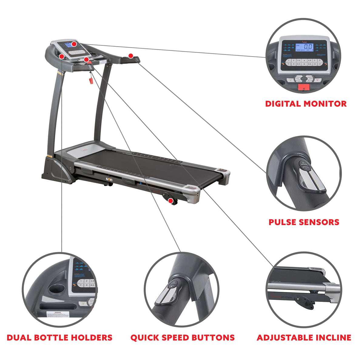 Foldable Electric Treadmill with Manual Incline H659
