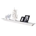 60'' Solid Pine Wood White Wall Floating Shelf J223634