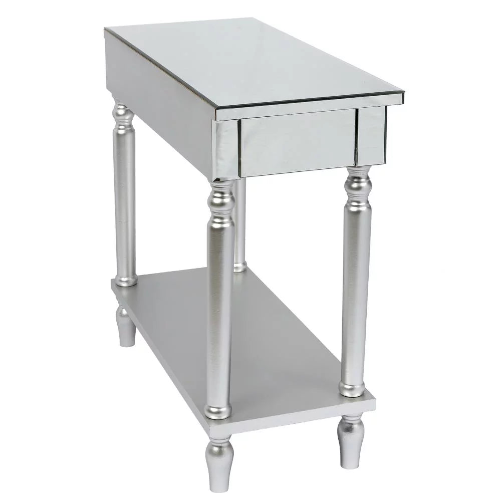Mirrored Console Table with Drawers and Shelf C98187