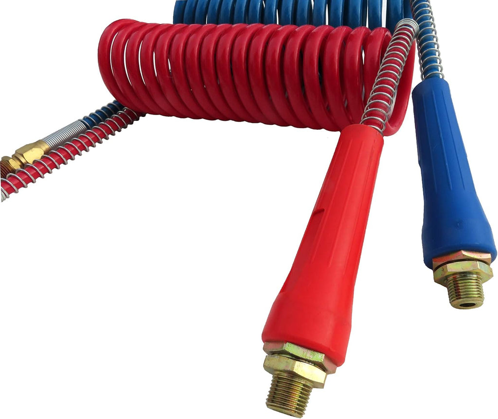 Coiled Air Line Assembly Red & Blue Truck Trailer Set, 15' Length, Pack of 2 R79518