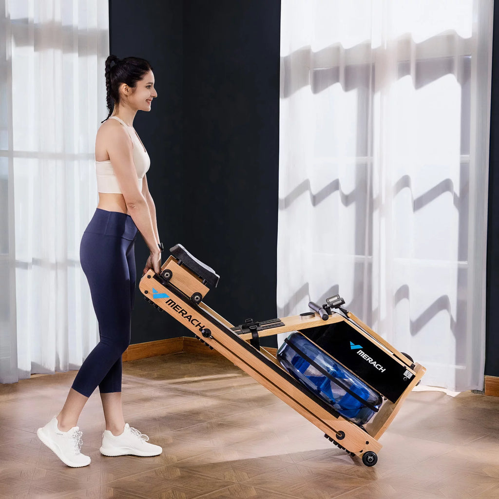 Foldable Solid Wood Rowing Machine C501