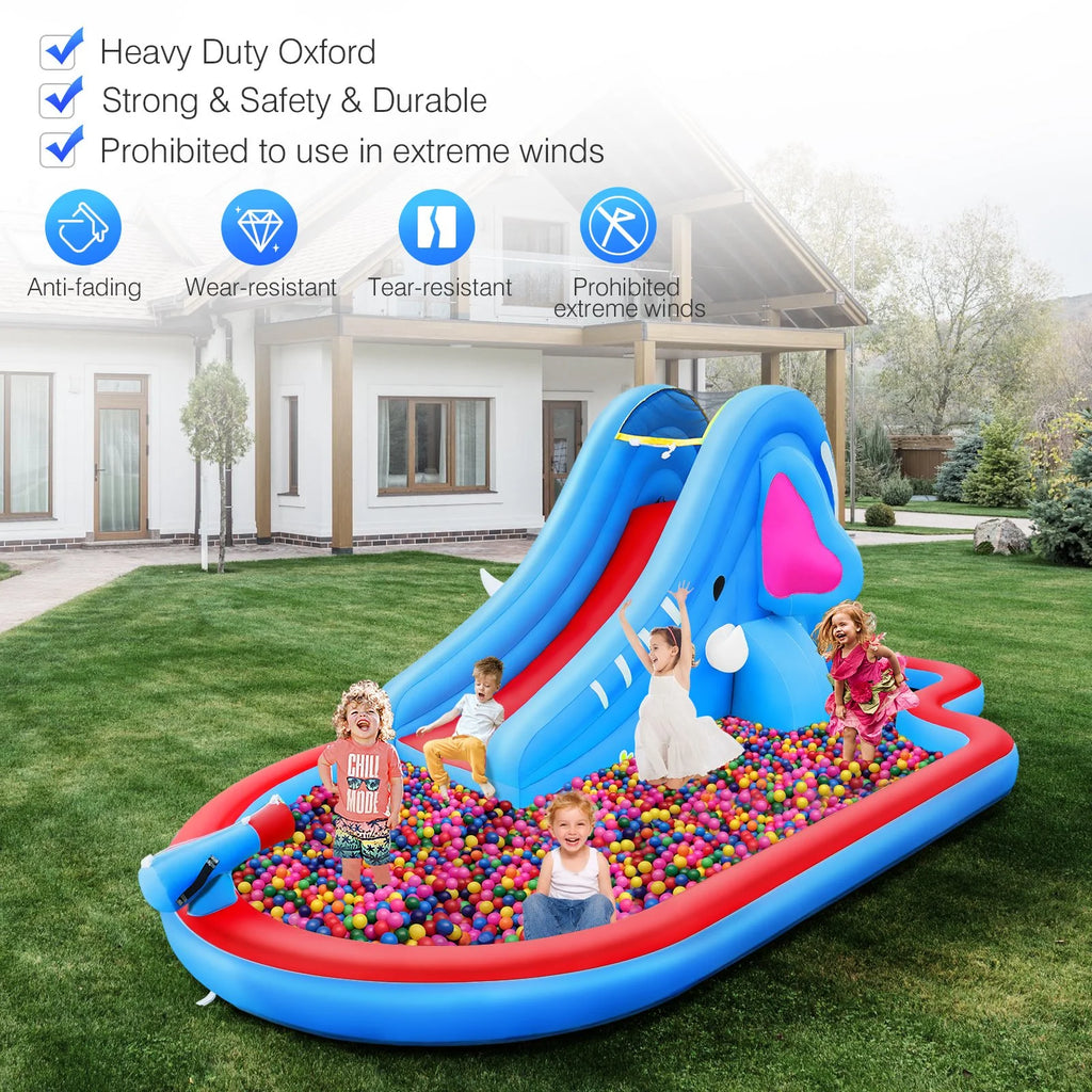Inflatable Waterslide Bounce House with Splash Pool A265127