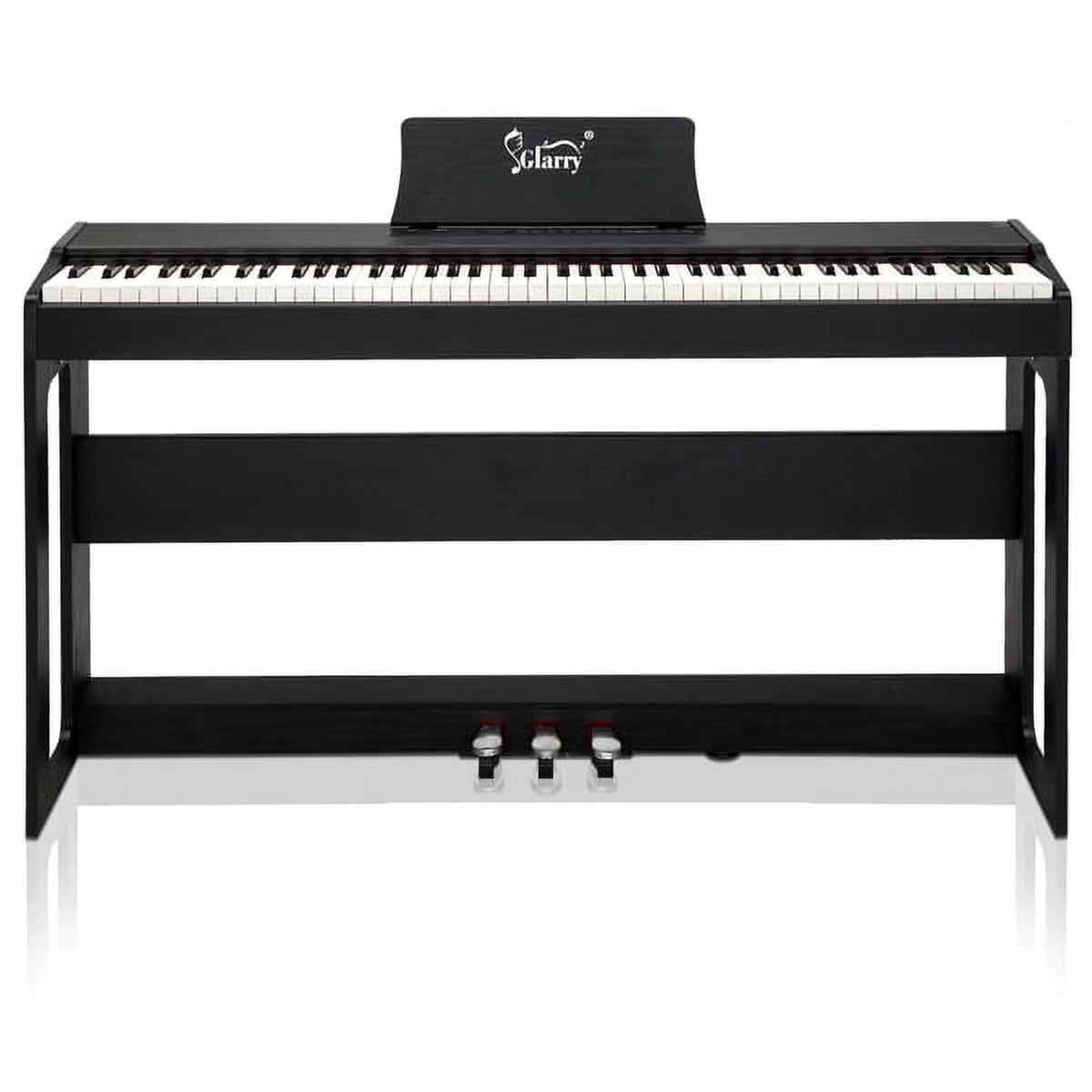 88 Keys Full Weighted Digital Piano with Furniture Stand, Power Adapter, Triple Pedals, Headphone Black M819