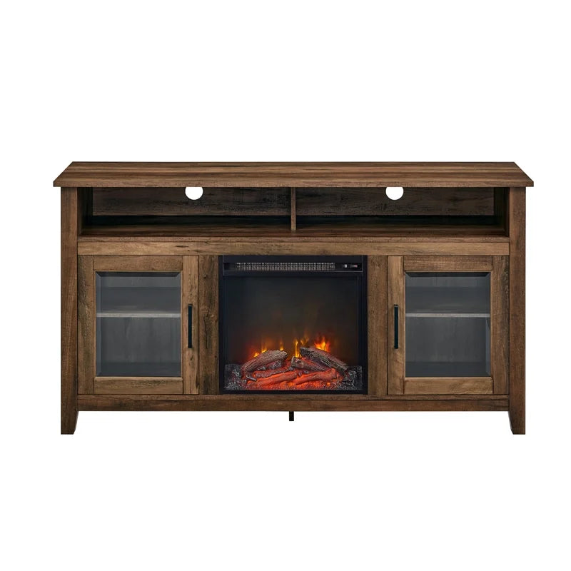 58" MDF Glass Wood TV Stand L39144