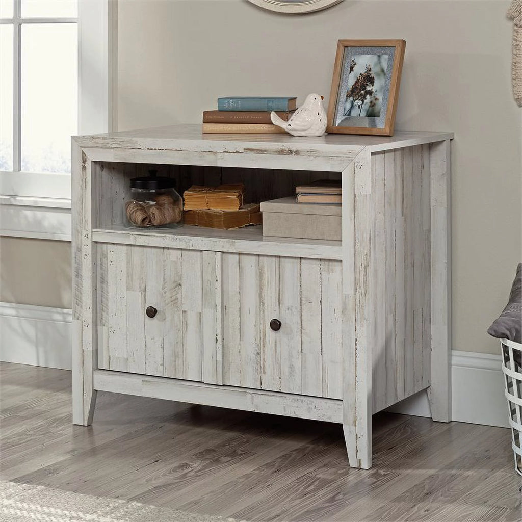 White Engineered Wood Lateral File Cabinet G931865