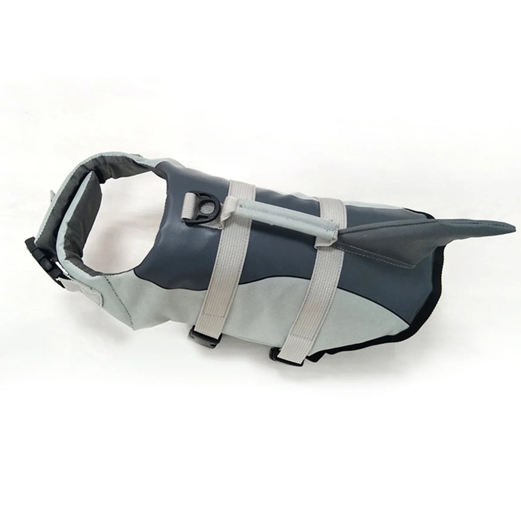 Dog Pet Shark Swimsuit Vest Safety Wear Preserver W705
