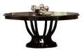 Espresso Round Oval Pedestal Table D94565