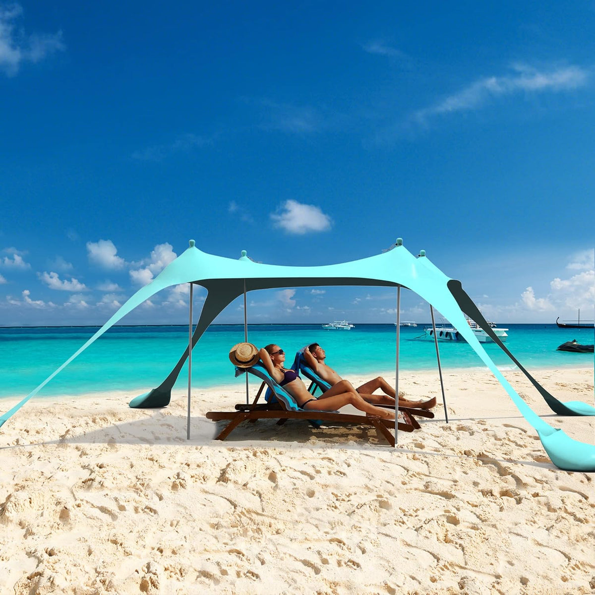 Pop Up Family Beach Tent with Carrying Bag R287948