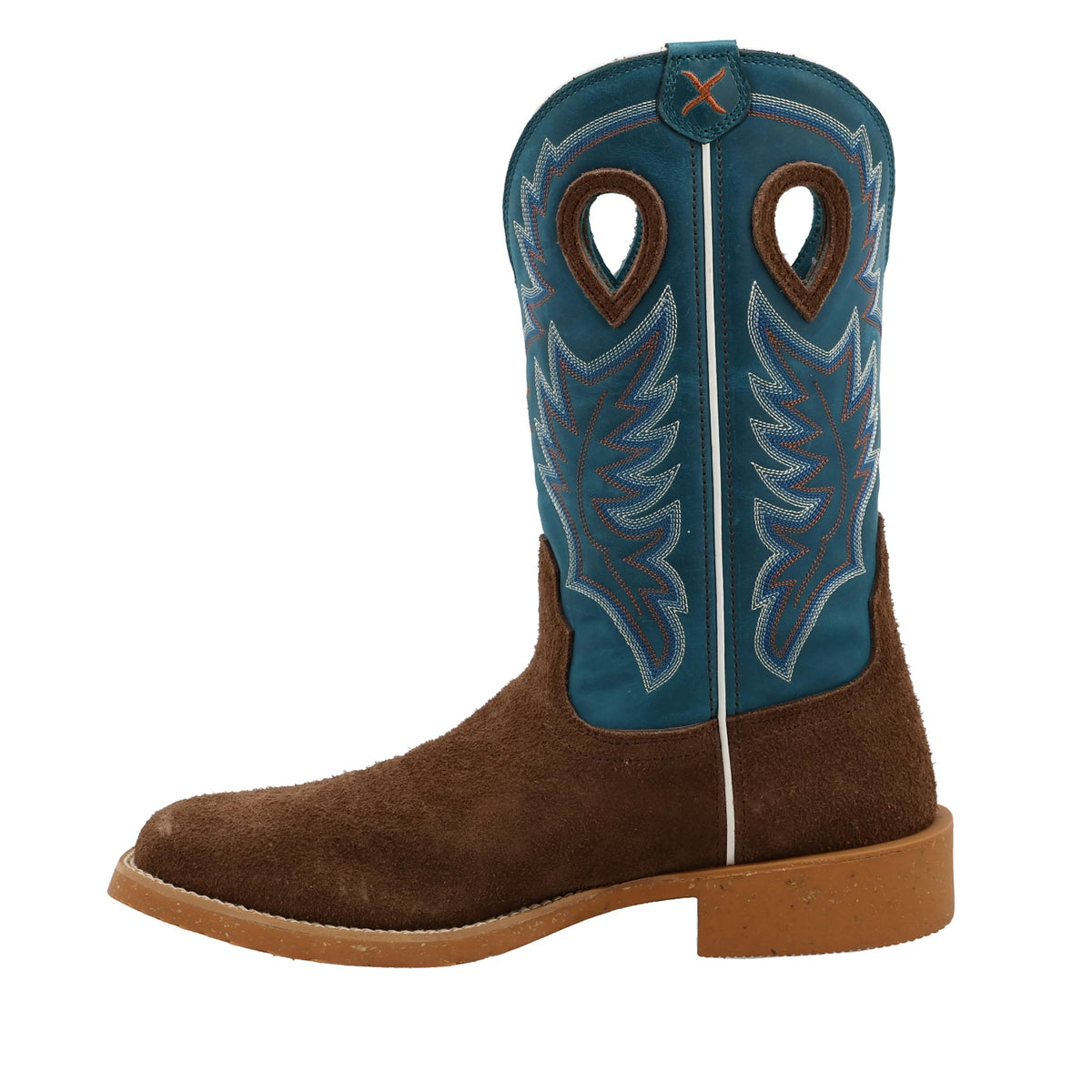 Chocolate Roughout 12in Square Toe Brown Work Boots W93599