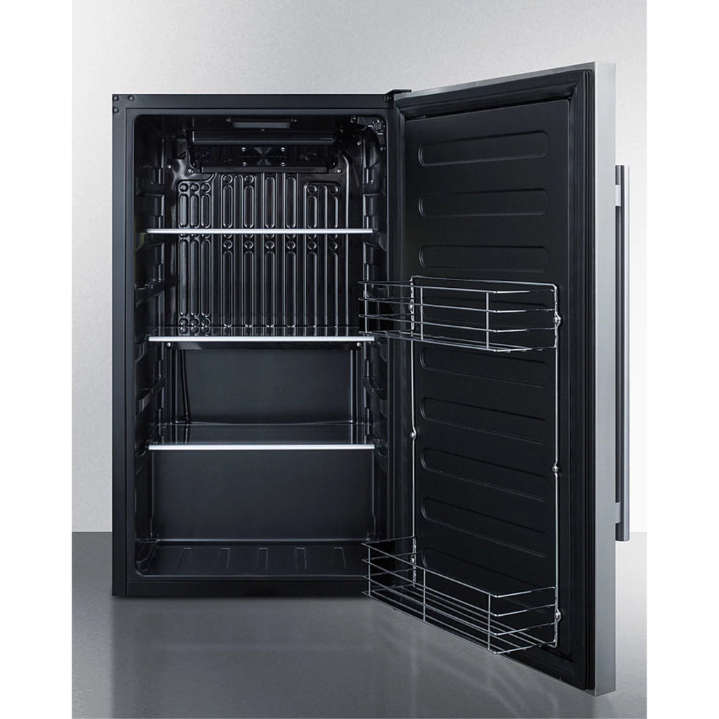 ADA Compliant 19" W All-Refrigerator with Stainless Steel Door and Lock R8599
