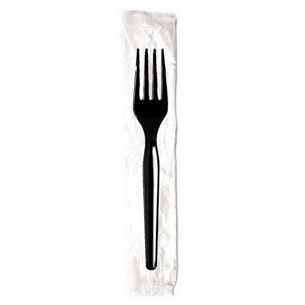 Polystyrene Fork, Medium-Weight, Black, 1000/Carton Z459