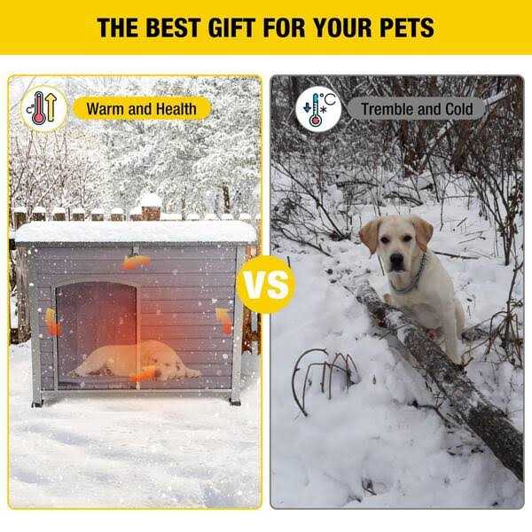 Insulated Outdoor Dog House with Liner E513