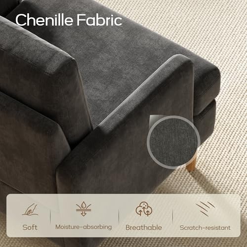 Blue Chenille Accent Chair H6373