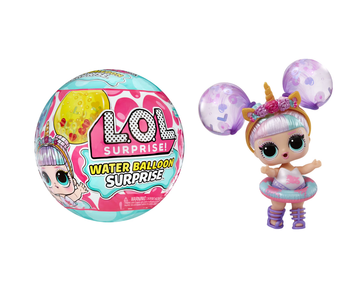 Water Balloon Surprise Dolls, Glitter, Reusable, Limited Edition W984817