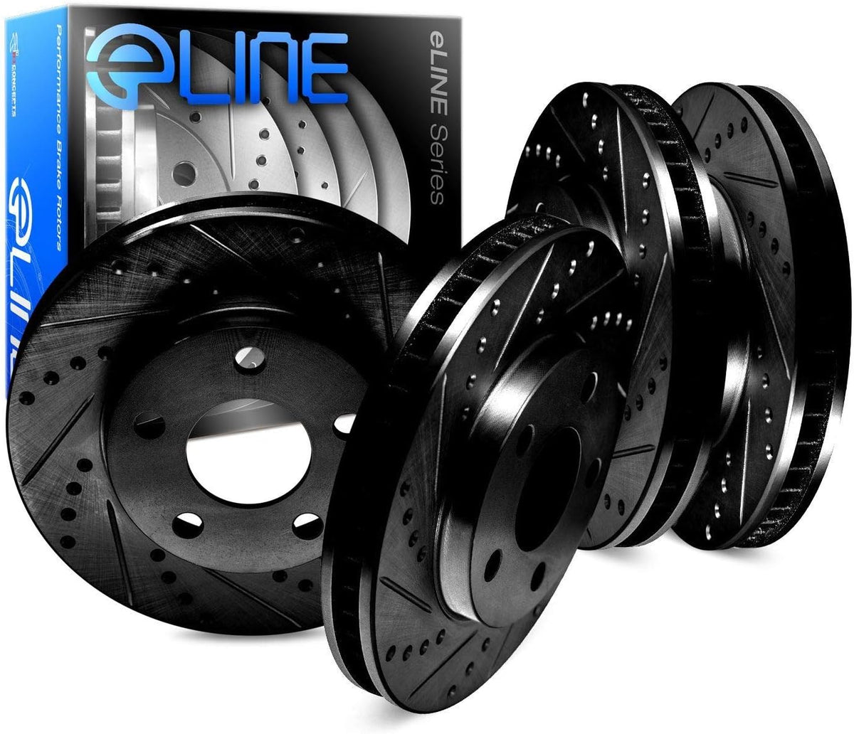 Black Drilled and Slotted Brake Rotors R431867
