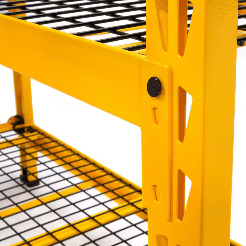 Yellow 4-Tier Steel Storage Shelving Unit Q2550