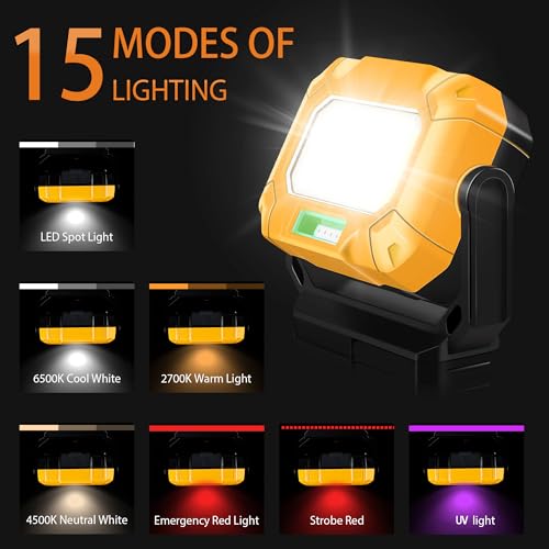 2Pack 1200LM COB LED Rechargeable Magnetic Work Light O740