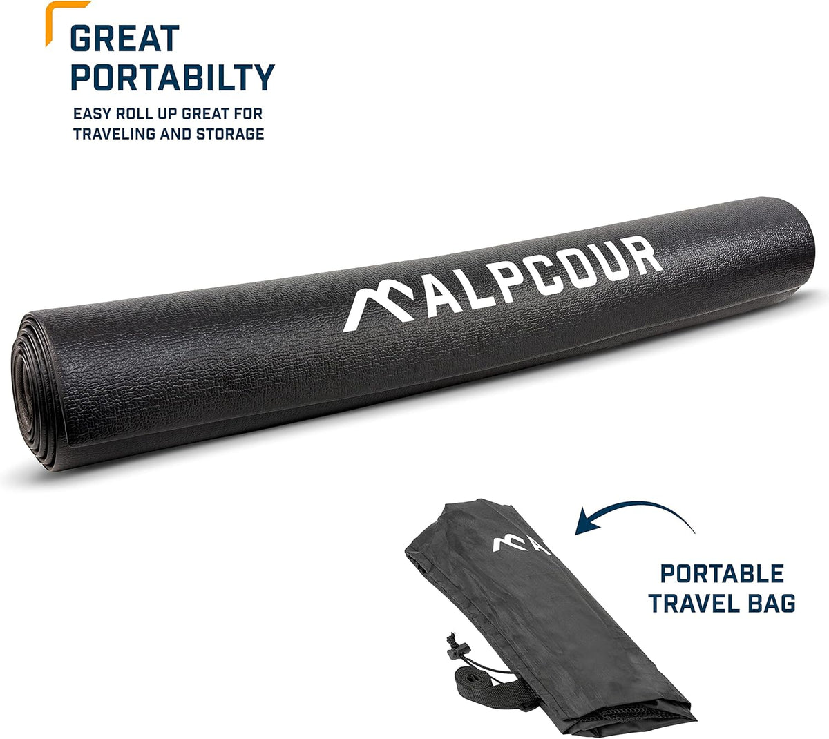 Bike Trainer Mat 36”x78” Water-resistant Anti-slip Noise Insulation D438
