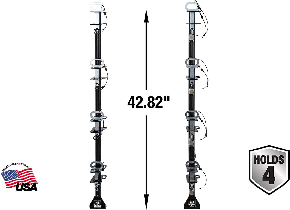 4-Channel Landscape Trimmer Edger Locking Rack, Black I7895
