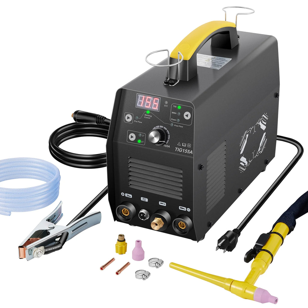 155Amp 3 in 1 TIG Welder, 110V High Frequency TIG/Stick/Clean Welding Machine O452944