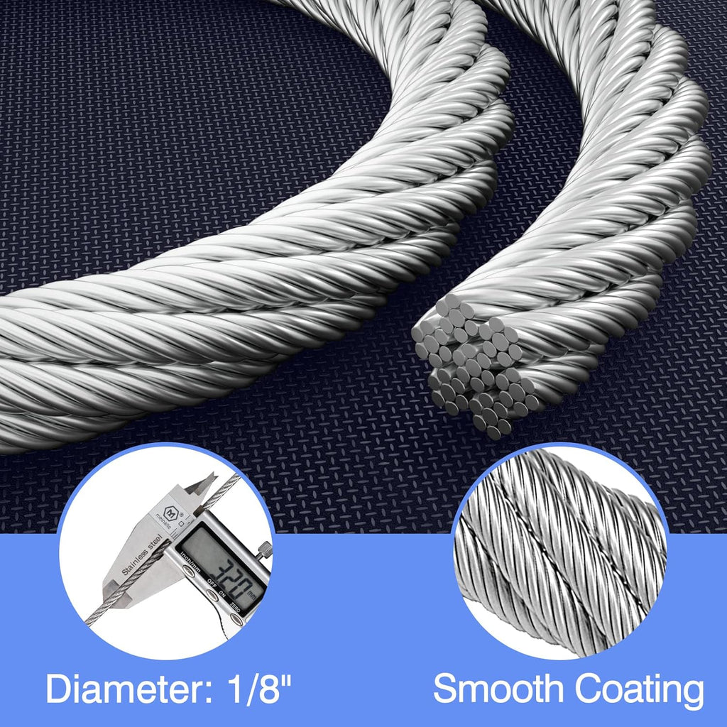 650 ft 7 x 7 Strands T316 Stainless Steel Cable Y27664