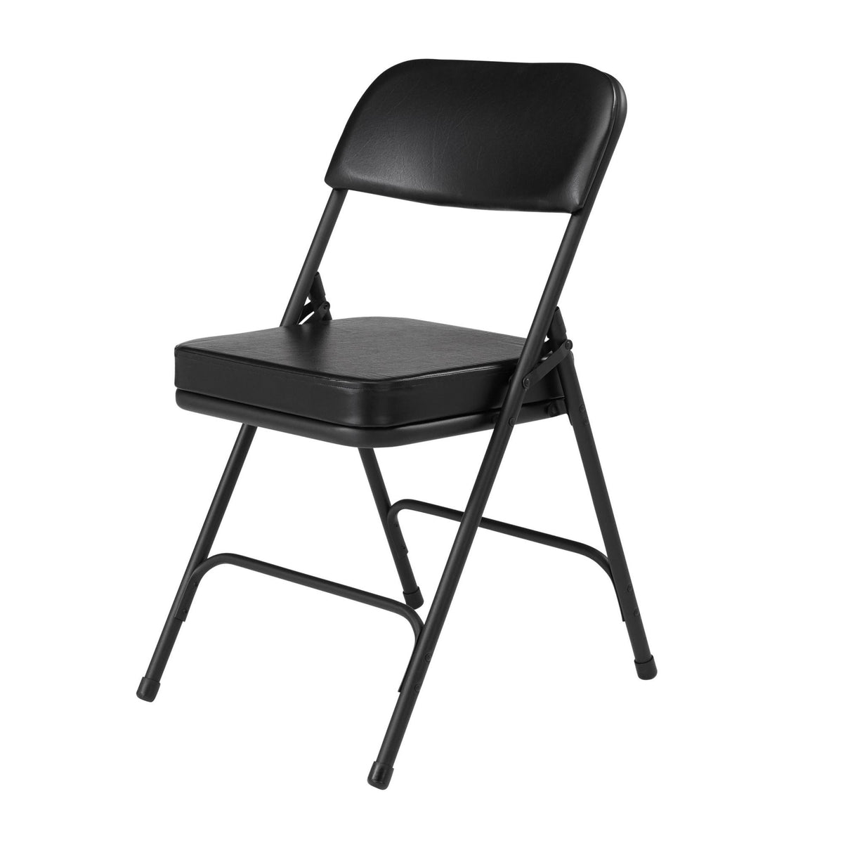 Black Vinyl Padded Folding Chairs Set of 2 S11990
