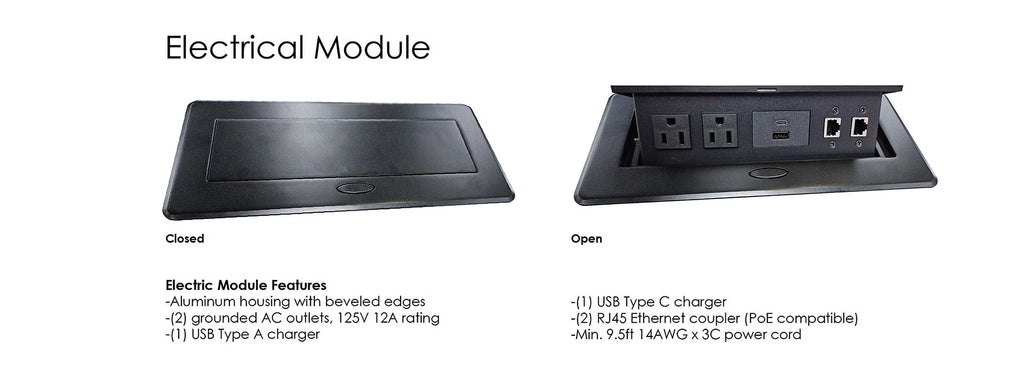 Oval Shaped Conference Room Table with Power Modules Z18719