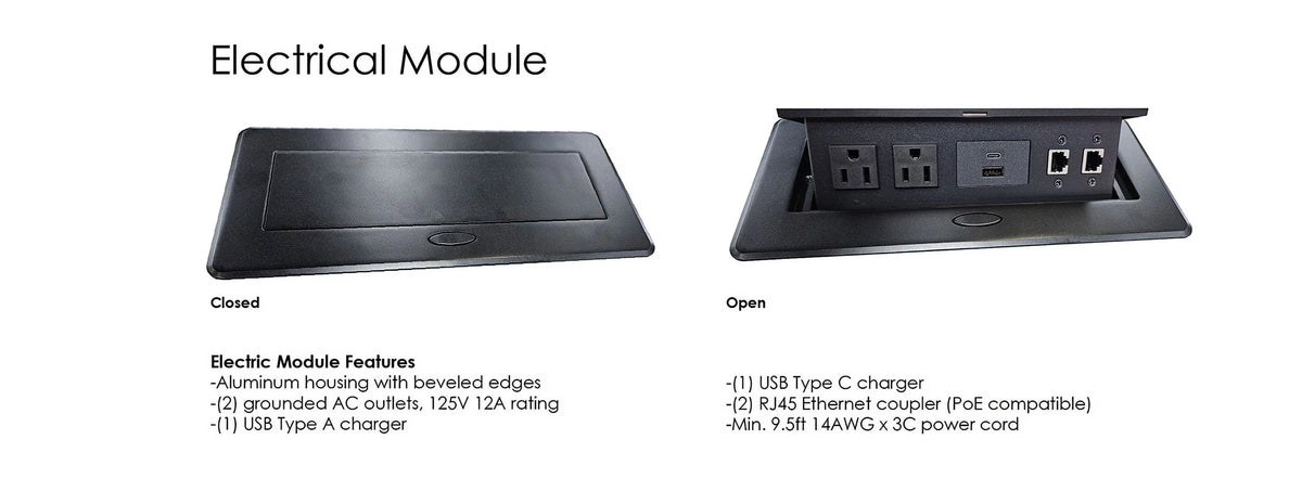Oval Shaped Conference Room Table with Power Modules Z18719