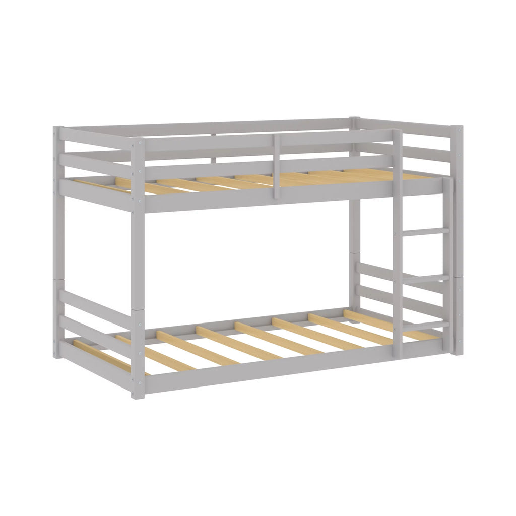 Black Wood Twin Over Twin Convertible Bunk Bed Y3054