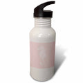 Coral pink Seahorse print 21 oz Sports Water Bottle M417