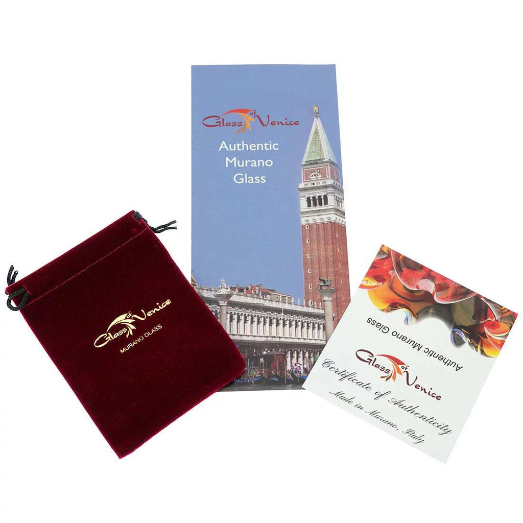 Murano Glass Earrings Ruby Red F628168