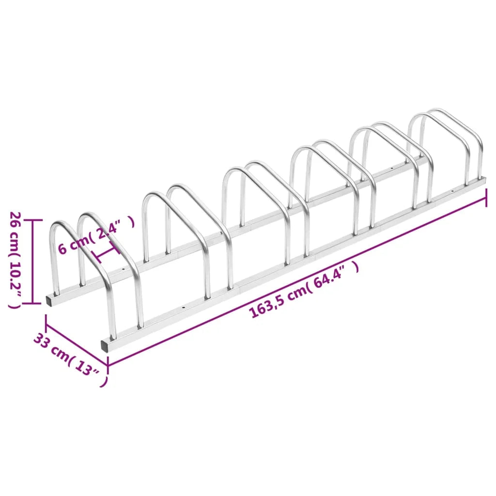 Galvanized Steel Bike Rack for 6 Bikes C81395