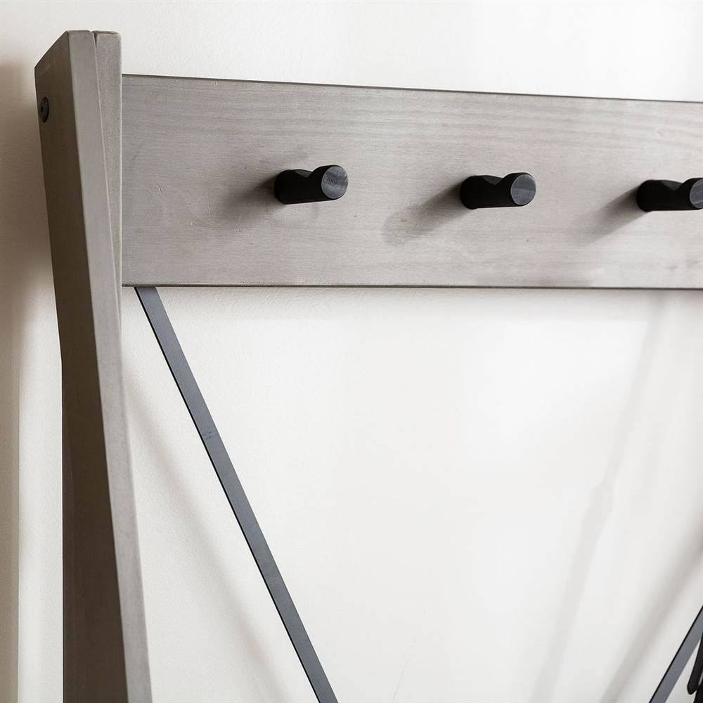 Grey Solid Wood Hall Tree K4978