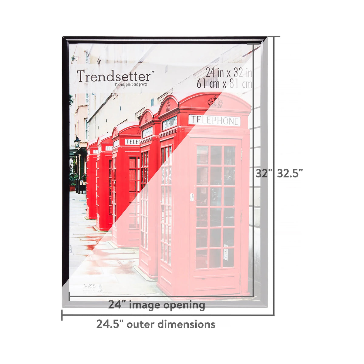 24x32 Black Poster Picture Frame K776
