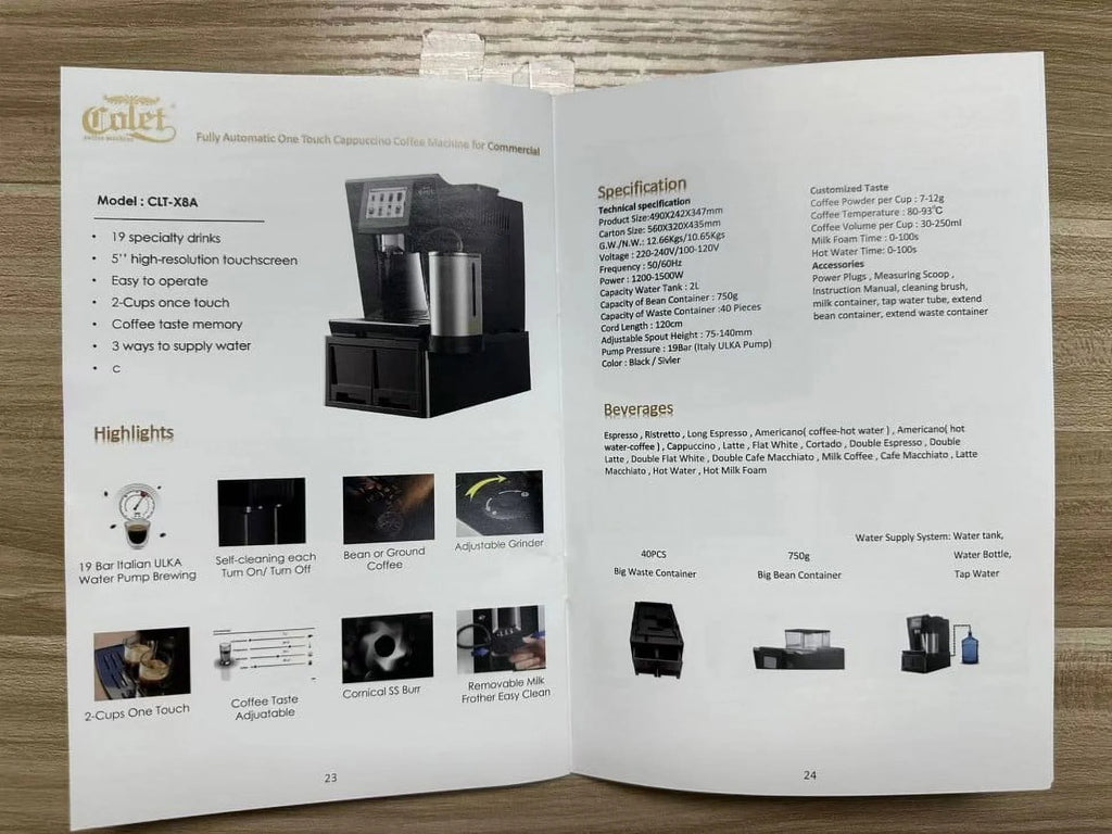 Black 20-Cup Fully Automatic Espresso Coffee Machine Z30311
