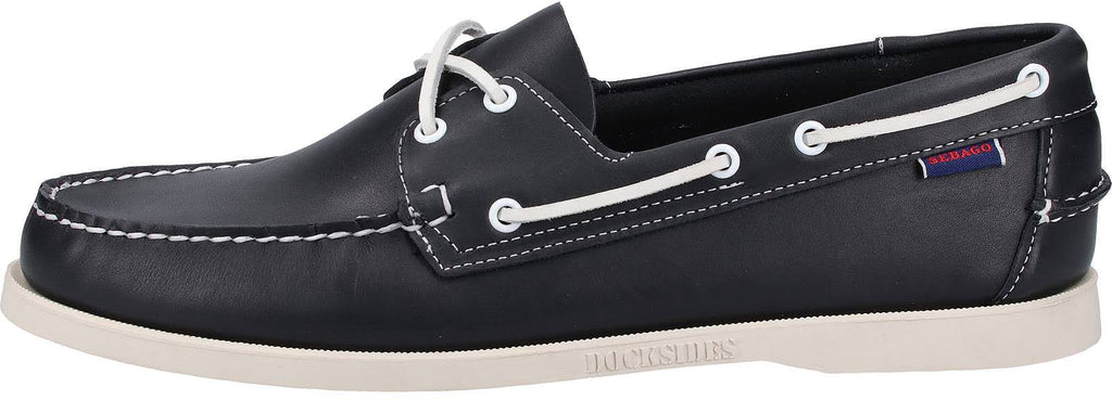 Blue Navy Leather Boat Shoes Q79729