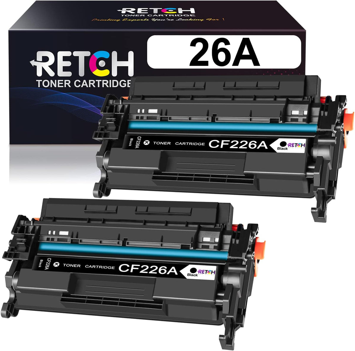 Black Toner Cartridges for HP 26A CF226A 26X CF226X (4 Pack) M5379