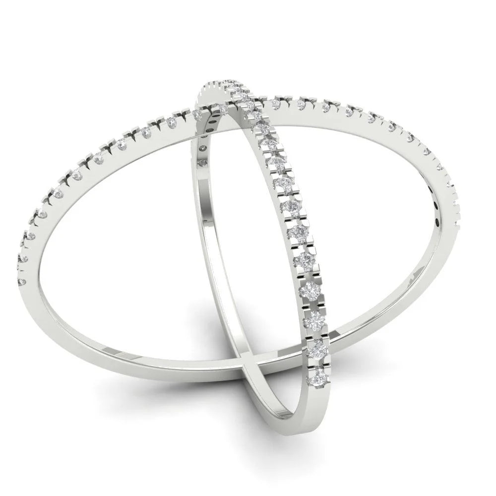 14k White Gold Simulated Diamond Ring size 10.75 N6513
