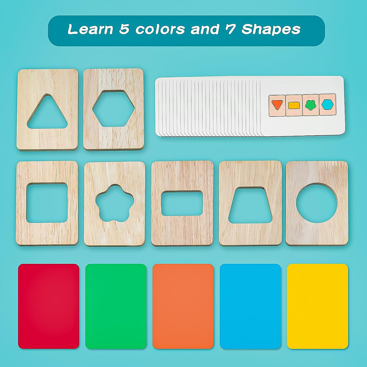 Montessori Color Shape Sorting Educational Toy for Toddlers U598390