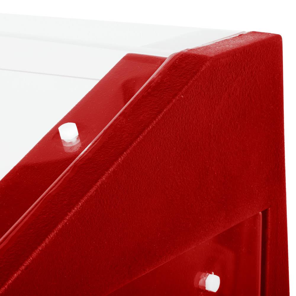 4& Red Free-Standing Sneeze Guard X400701