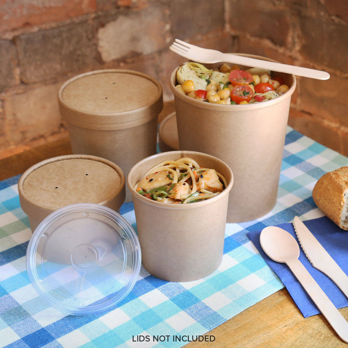8 oz Kraft Paper Food Containers Case of 500 P4231