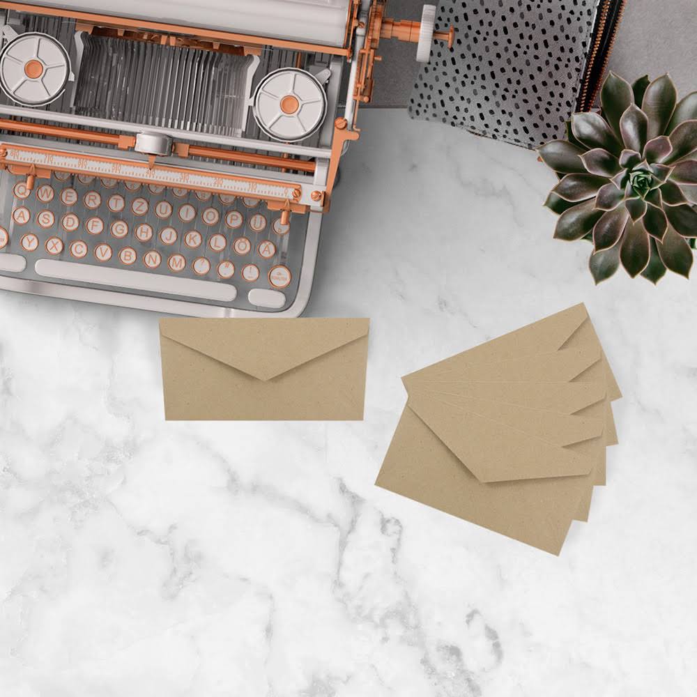 Brown Kraft Paper Envelopes, 3 7/8 x 7 1/2, 1000/Carton P857128